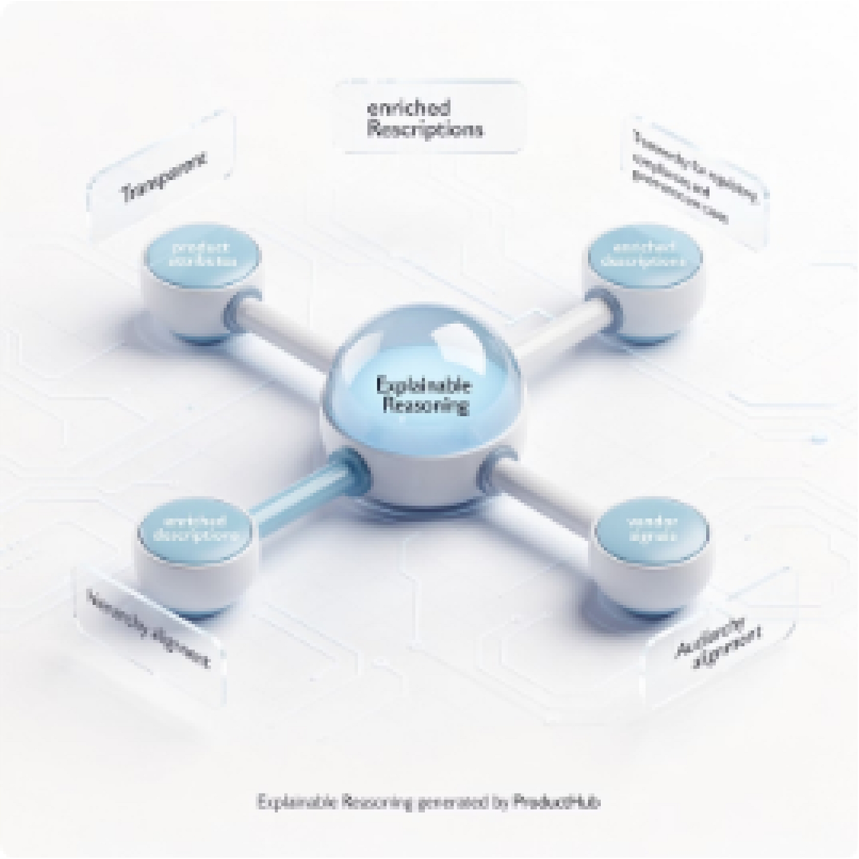 Diagram illustrating explainable reasoning across enrichment steps.